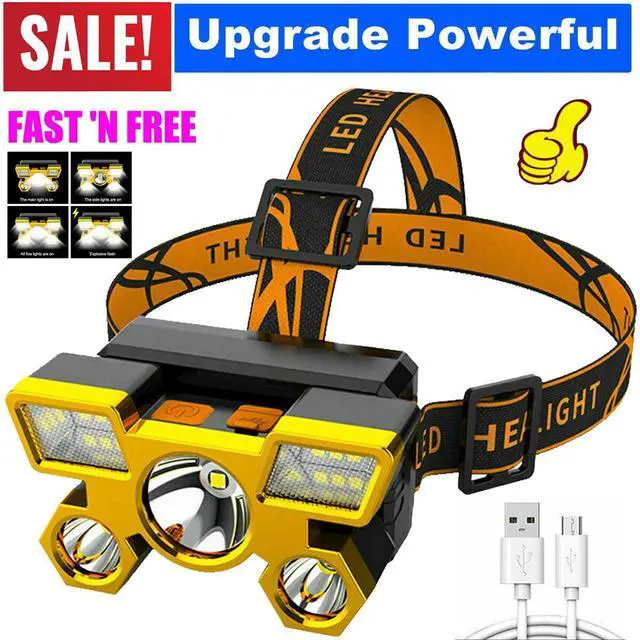 Main image of LED Lampara De Cabeza Recargable Luz De La Cabeza Linterna Para Pescar Camping