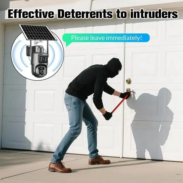 Alt view image 5 of 7 - Solar Battery Powered Wireless WiFi Outdoor Pan/Tilt Home Security Camera System