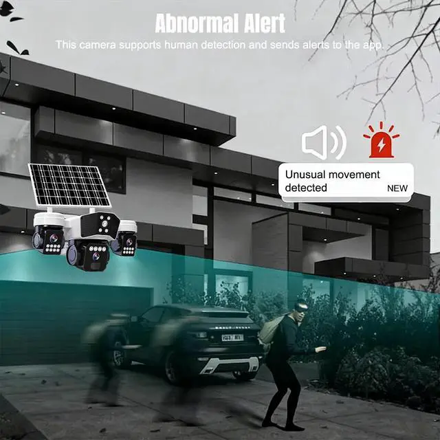 Alt view image 6 of 7 - 12MP Camara De Seguridad Solar Inalambricas Para Exterior Con Vision Nocturna US