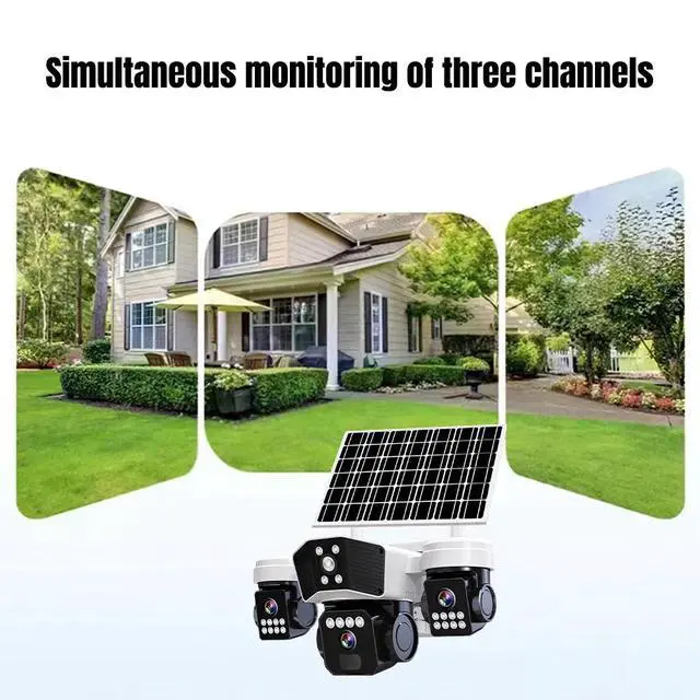 Alt view image 4 of 7 - 12MP Camara De Seguridad Solar Inalambricas Para Exterior Con Vision Nocturna US