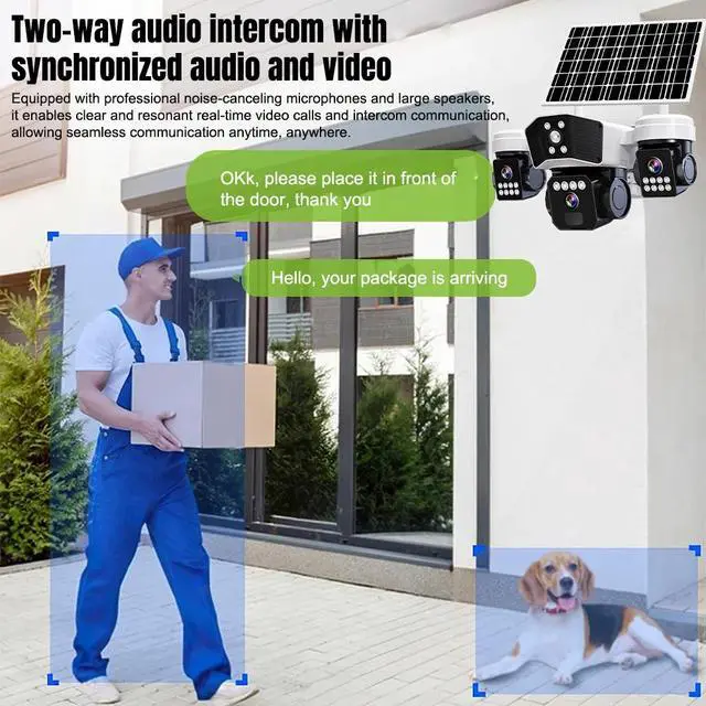 Alt view image 5 of 7 - 12MP Camara De Seguridad Solar Inalambricas Para Exterior Con Vision Nocturna US