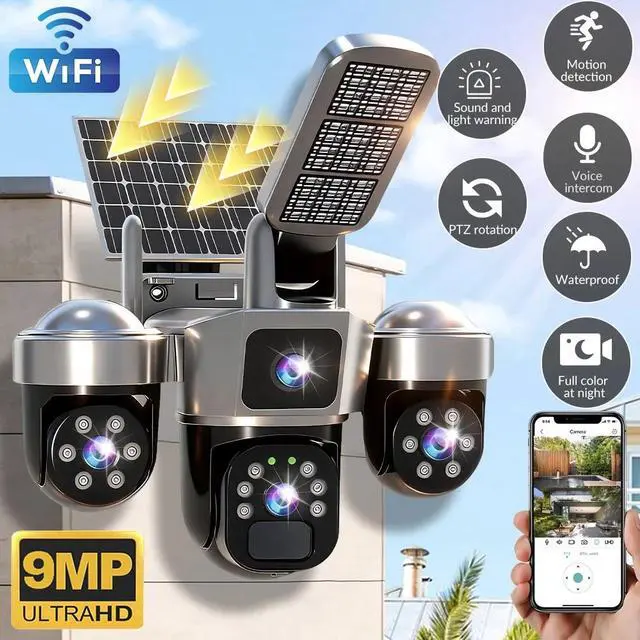Alt view image 2 of 7 - Camaras De Seguridad Wifi Exterior HD Inalambrica Con Vision Nocturna Video US