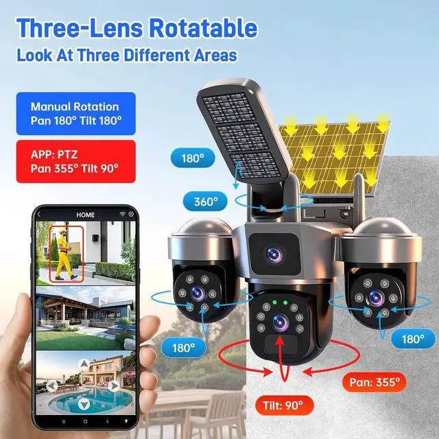 Alt view image 7 of 7 - Camaras De Seguridad Wifi Exterior HD Inalambrica Con Vision Nocturna Video US