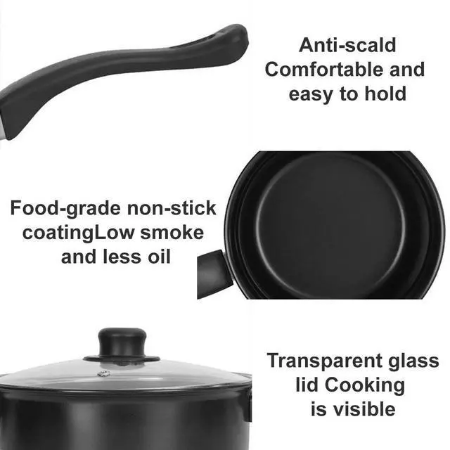 Alt view image 6 of 7 - 13PCS Cookware Set Nonstick Pots and Pans Home Kitchen Cooking Stainless Steel