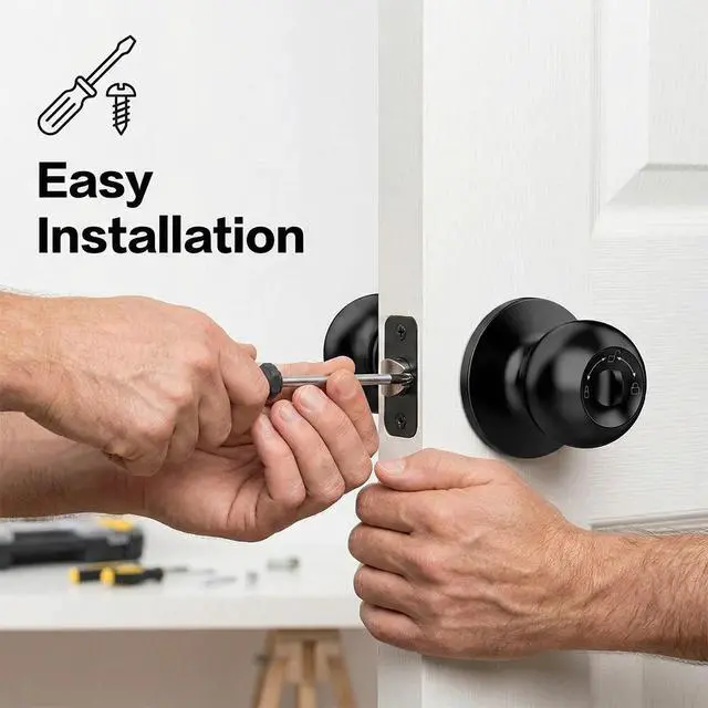 Alt view image 4 of 7 - Smart Door Knob Fingerprint Smart Lock APP Bluetooth Biometric Keyless Key Entry