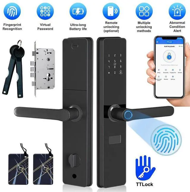 Main image of 7-in-1 Smart Door Lock APP Biometric Fingerprint Touch Password Keyless Keypad