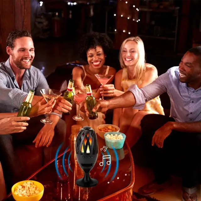 Alt view image 6 of 7 - Led Outdoor Speakers, IPX5 Waterproof Flame Torch Atmosphere Speaker