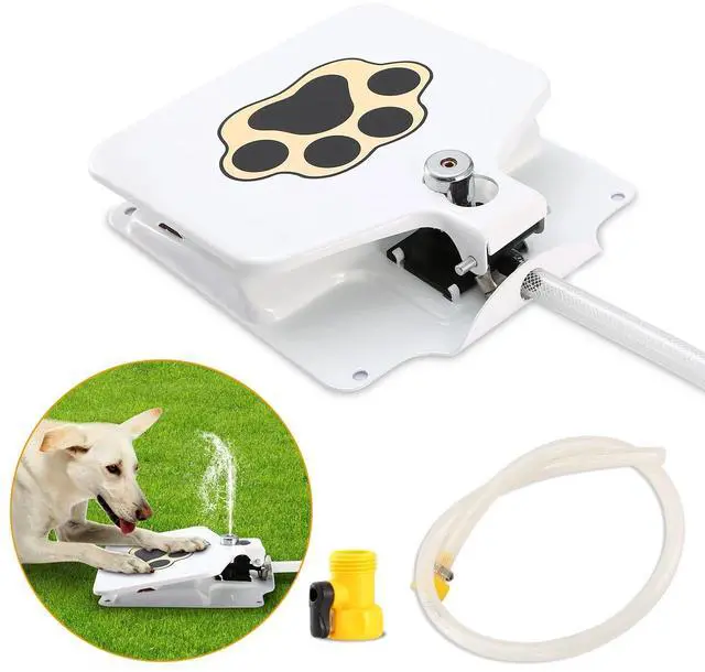 Main image of Outdoor Dog Pet Water Fountain Step-on Brass Valve Dispenser System Sprinkler