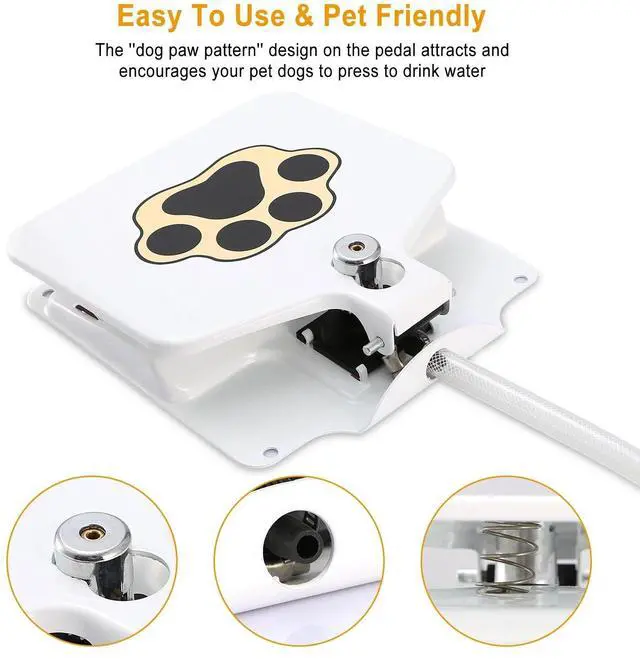 Alt view image 3 of 7 - Outdoor Dog Pet Water Fountain Step-on Brass Valve Dispenser System Sprinkler