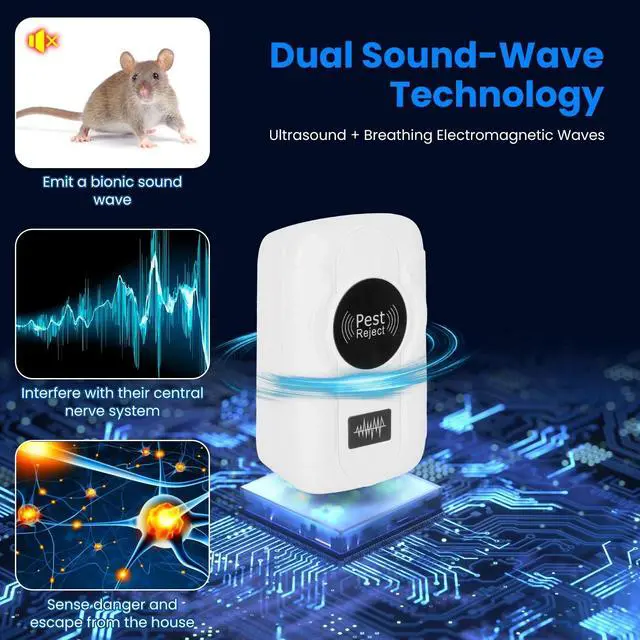 Alt view image 3 of 7 - 6x Ultrasonic Insect & 32 120KHz Plug-in Bug Repeller for Home