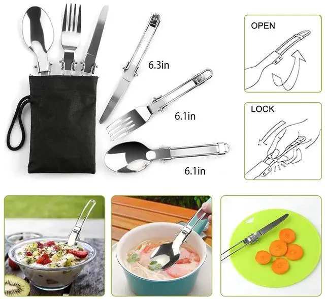 Alt view image 5 of 7 - 12-Piece Camping Cookware Set - Pots Pans & Cooking Tools for Outdoor Cooking