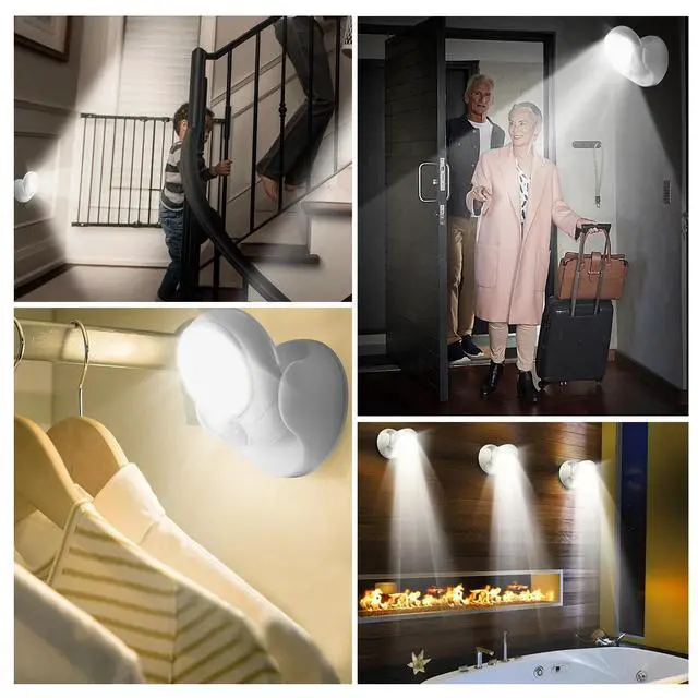 Alt view image 4 of 7 - 360° Adjustable 7LED Lamp Motion Activated PIR Sensor Stair Light Cordless Patio