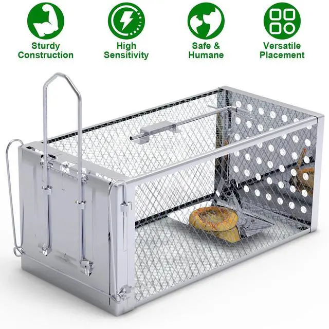Alt view image 2 of 7 - Humane Rat Trap, Chipmunk Rodent Trap That Work for Indoor Small Animal