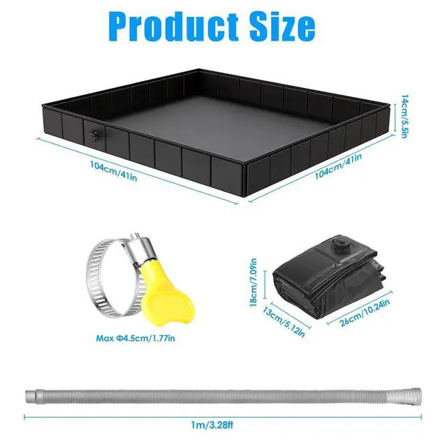 Alt view image 7 of 7 - Portable Shower Pan Foldable Basin for Camping and Outdoors PVC Construction