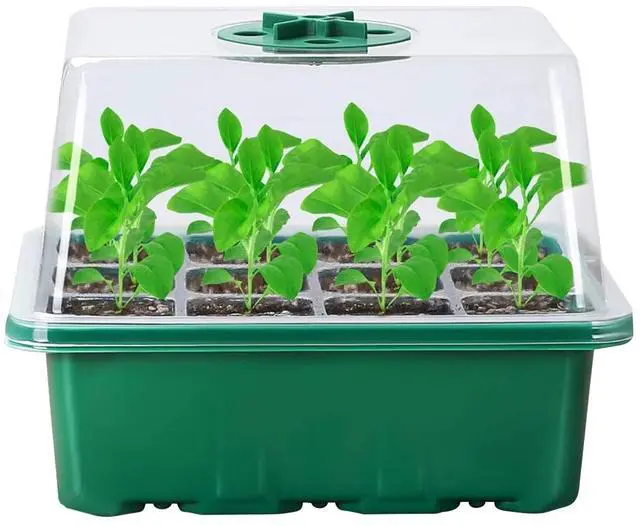 Alt view image 4 of 7 - 5 Pack Seed Starter Trays with Grow Light Seed Starter Kit Seed Growing Starting