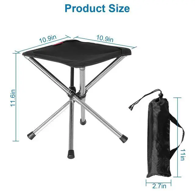 Alt view image 5 of 7 - Portable Folding Stool, Aluminum Ultralight Backpacking Stool for Outdoor