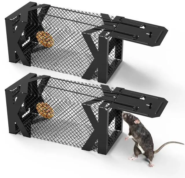 Main image of 2Pcs Humane Rat Trap Chipmunk Rodent Mouse Squirrel Trap Small Live Animal