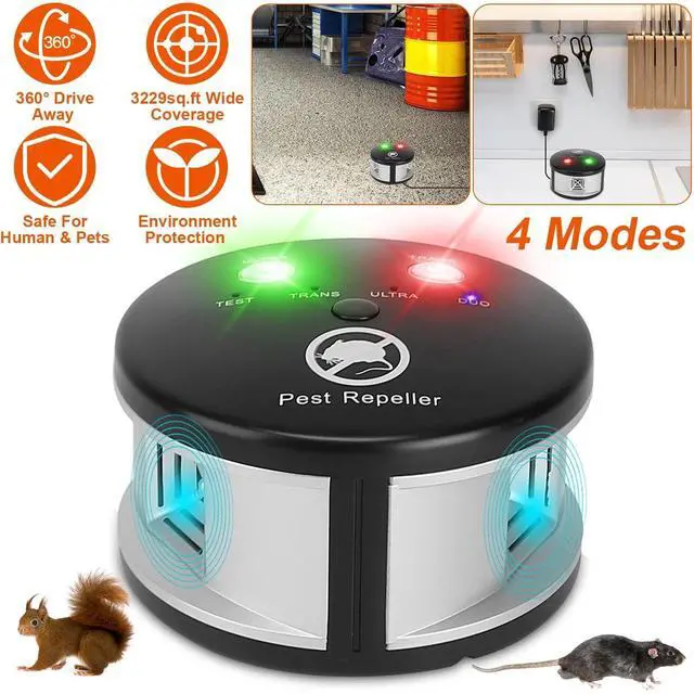 Main image of Ultrasonic Repellent 360° Electronic Control Pest Rat Cat Mice Rodent Repeller