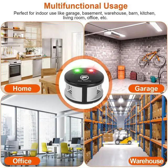 Alt view image 6 of 7 - Ultrasonic Repellent 360° Electronic Control Pest Rat Cat Mice Rodent Repeller