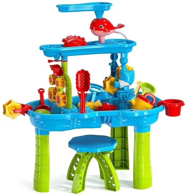 Main image of Kid Sand Water Table Toddler Water Activity Table Rain Showers Play Table Toy