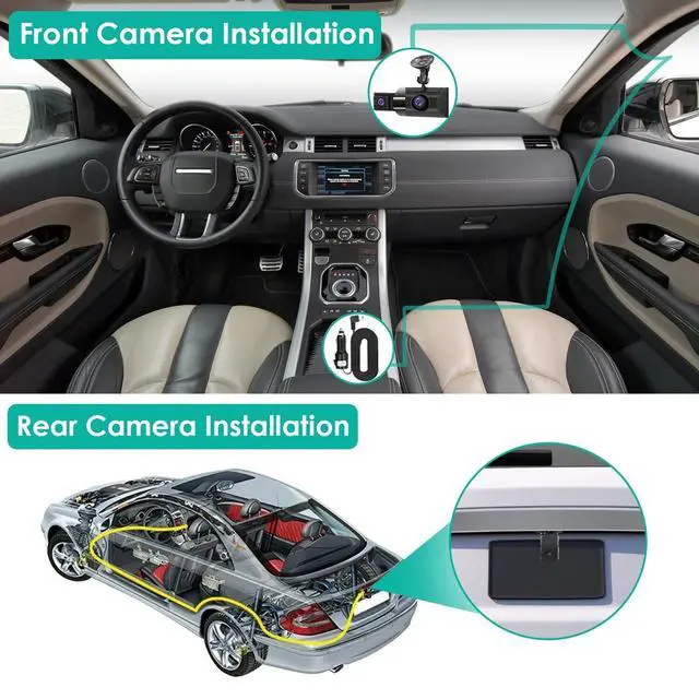 Alt view image 2 of 7 - 3-Channel GPS Dash Cam | 2K WiFi Car Camera with Front 140° Wide Angle