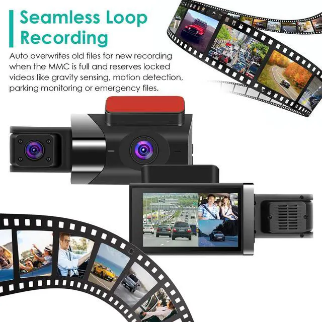 Alt view image 4 of 7 - 3-Channel GPS Dash Cam | 2K WiFi Car Camera with Front 140° Wide Angle