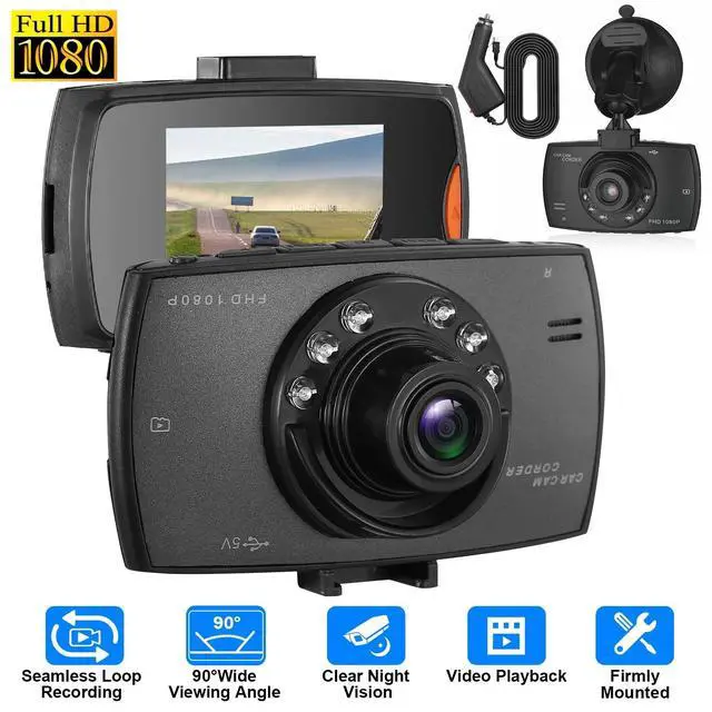 Alt view image 3 of 7 - High Definition 1080P Car DVR Camera Dash Cam with 90° Angle Night Vision