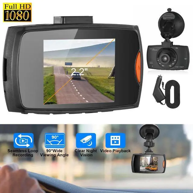 Alt view image 2 of 7 - High Definition 1080P Car DVR Camera Dash Cam with 90° Angle Night Vision