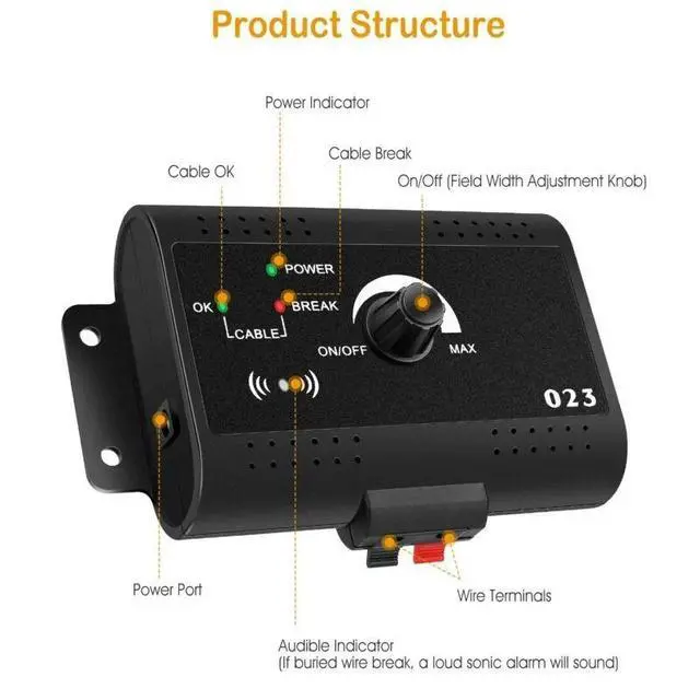 Alt view image 3 of 7 - Wireless Electric Dog Safe Fence Pet Containment System Shock Collars For 2 Dogs