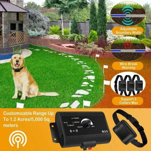 Alt view image 4 of 7 - Wireless Electric Dog Safe Fence Pet Containment System Shock Collars For 2 Dogs