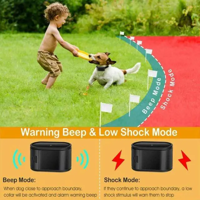 Alt view image 5 of 7 - Wireless Electric Dog Safe Fence Pet Containment System Shock Collars For 2 Dogs