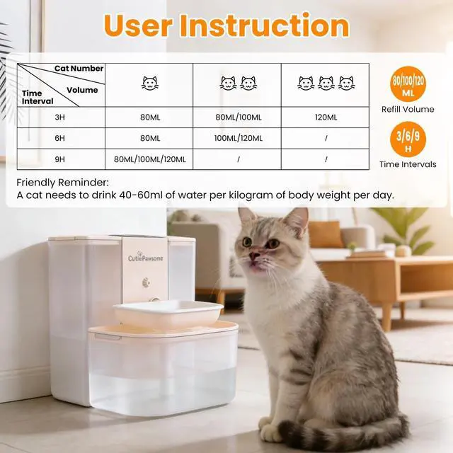 Alt view image 2 of 7 - Cordless Rechargeable Pet Water Fountain Automatic Cat Water Dispenser 4.5L