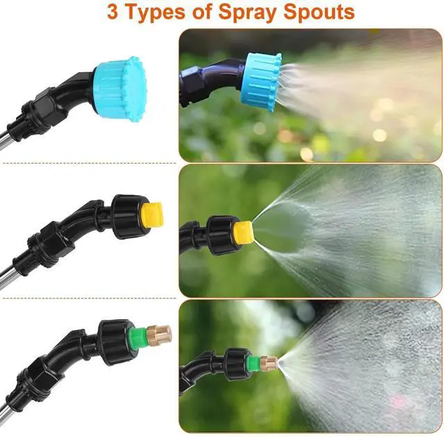 Alt view image 3 of 7 - 5L Electric Garden Pump Sprayer Spraying Battery Powered Watering With 3 Nozzles