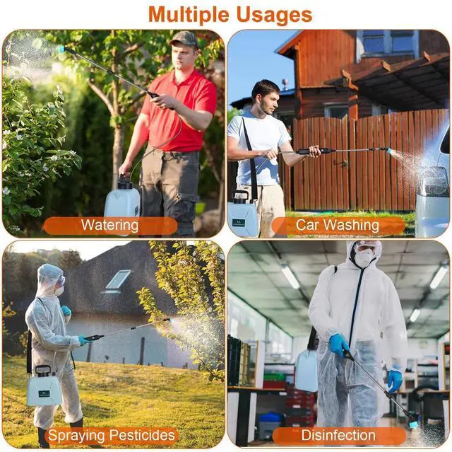 Alt view image 5 of 7 - 5L Electric Garden Pump Sprayer Spraying Battery Powered Watering With 3 Nozzles