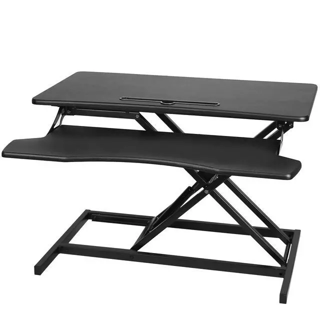Alt view image 4 of 7 - Height Adjustable Standing Desk Converter Sit Stand Workstation Dual Monitor
