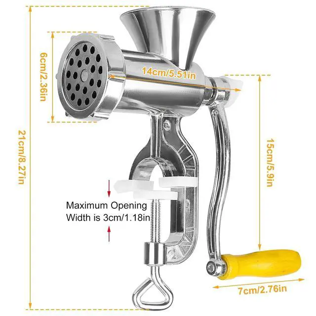Alt view image 3 of 7 - Manual Sausage Maker&Meat Grinder Hand Operated Mincer for Efficiently Pork Beef