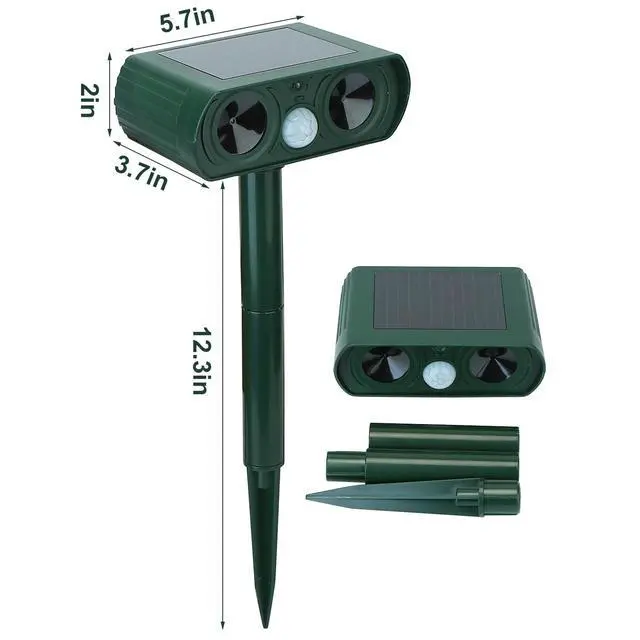 Alt view image 2 of 7 - Upgraded Solar Ultrasonic Dog Cat Skunk Deer Raccoon For Garden