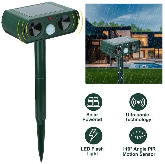 Main image of Upgraded Solar Ultrasonic Dog Cat Skunk Deer Raccoon For Garden