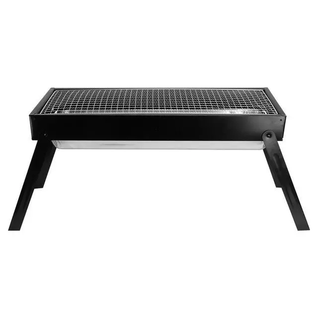 Alt view image 4 of 7 - Foldable BBQ Grill Tool Outdoor Portable Charcoal Barbecue Grill Tabletop Iron