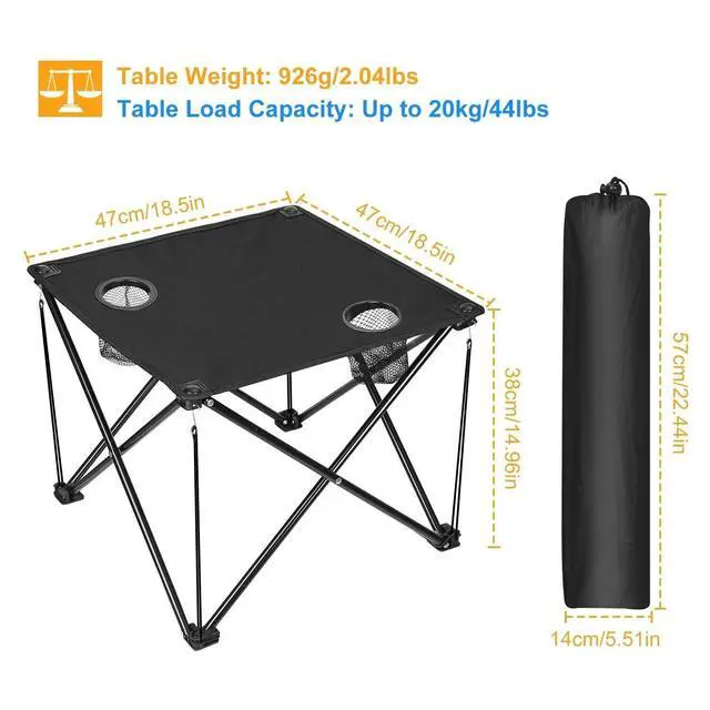 Alt view image 4 of 7 - Camping Table Collapsible Table Ultralight Compact Beach/Picnic/BBQ Adjustable