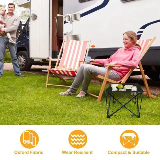 Alt view image 3 of 7 - Camping Table Collapsible Table Ultralight Compact Beach/Picnic/BBQ Adjustable