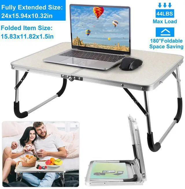 Main image of Aluminum Portable Folding Table Fold-in-Half Sofa Bed Desk Picnic Camping Table