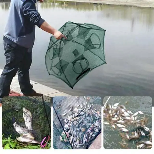 Alt view image 5 of 7 - Portable Automatic Fishing Trap Net - Bait Catcher for Shrimp Minnow & Crab