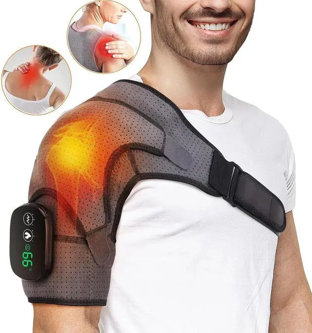Main image of Electric Shoulder Massager Heated Shoulder Brace with Vibration for Pain Relief