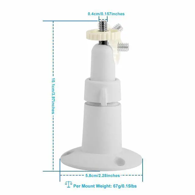 Alt view image 2 of 7 - 3Pcs Security Wall Mount Holder Adjustable for Arlo or Pro Camera Indoor Outdoor