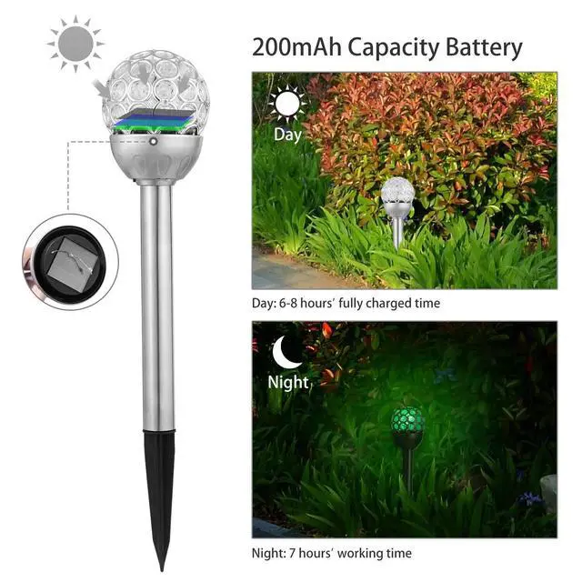 Alt view image 5 of 7 - 3Pcs RGB LED Lights Garden Lawn Landscape Decor Lamps Waterproof