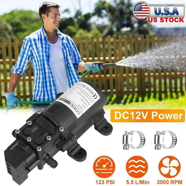 Main image of 12V High Pressure Water Pump 123PSI Self Priming Sprayer Diaphragm Auto Switch