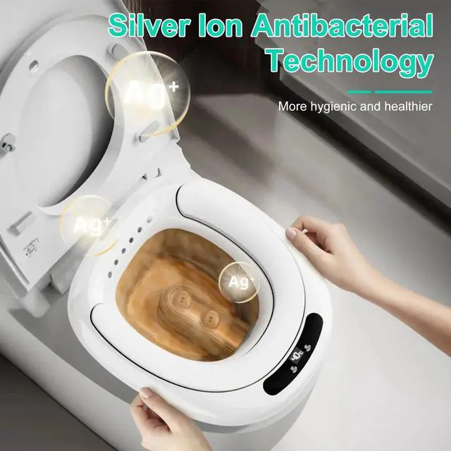 Alt view image 5 of 7 - Electric Sitz Bath Tub W/ Dual Nozzle &Water Temperature Display for Toilet Seat