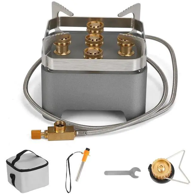 Main image of 12000W Portable Camping Stove With Cassette Adapter Windproof Outdoor