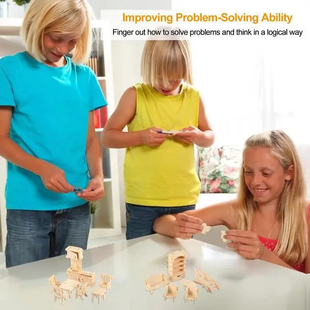 Alt view image 7 of 7 - 34Pcs Dollhouse Furniture Accessories Set House Furniture Play House Accessories